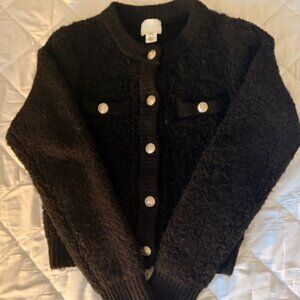 H&M Cropped Boucle Sweater
